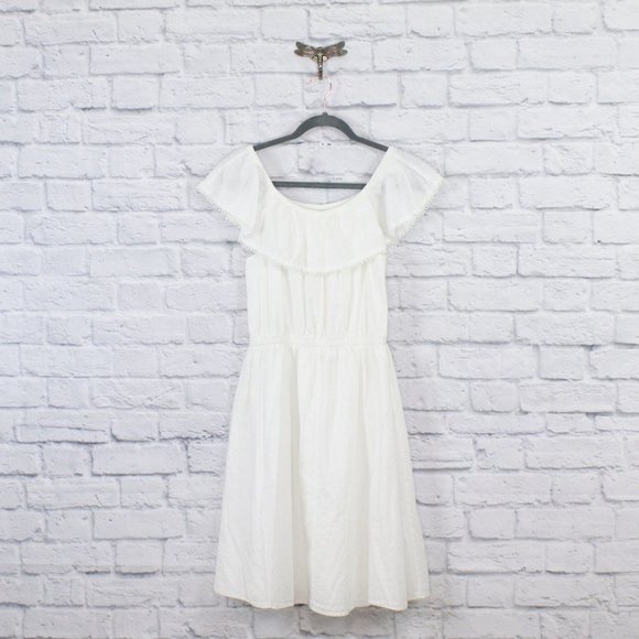 Cotton Ruffle Top Sleeveless Summer Dress Size M-L - Picture 5 of 11